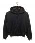 AURALEE（オーラリー）の古着「SMOOTH SOFT SWEAT SHORT ZIP PARKA　スムース ソフト スウェット ショート ジップ パーカ　A22SP01HU」｜ブラック