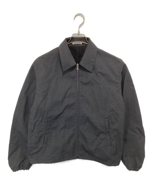 AURALEE（オーラリー）AURALEE (オーラリー) BONDED TROPICAL WOOL ZIP BLOUSON　ボンデッドトロピカルウールジップブルゾン グレー サイズ:3の古着・服飾アイテム