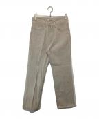 AURALEEオーラリー）の古着「FADED HARD TWIST BROWN DENIM 5P PANTS　フェイデッド ハード ツイスト ブラウン デニム ファイブポケット パンツ　	A26SP01BD」｜ベージュ