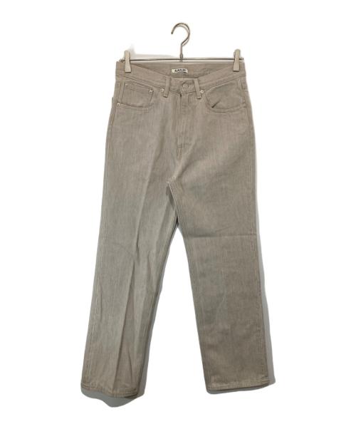 AURALEE（オーラリー）AURALEE (オーラリー) FADED HARD TWIST BROWN DENIM 5P PANTS　フェイデッド ハード ツイスト ブラウン デニム ファイブポケット パンツ　	A26SP01BD ベージュ サイズ:28の古着・服飾アイテム