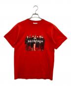 BALENCIAGAバレンシアガ）の古着「REAL BALENCIAGA TEE リアルバレンシアガT」｜レッド