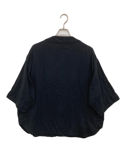 Porter Classic（ポータークラシック）Porter Classic (ポータークラシック) SUVIN GOLD GAUZE BASEBALL SHIRT CUSTOM スビンゴールドガーゼベースボールショートカスタム ブラック サイズ:Lの古着・服飾アイテム