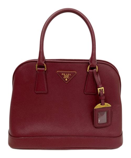 PRADA（プラダ）PRADA (プラダ) SAFFIANO LUX ハンドバッグ サフィアーノ ルクス レッドの古着・服飾アイテム