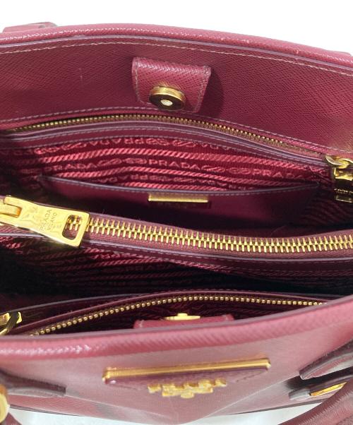 PRADA（プラダ）PRADA (プラダ) SAFFIANO LUX ハンドバッグ サフィアーノ ルクス レッドの古着・服飾アイテム