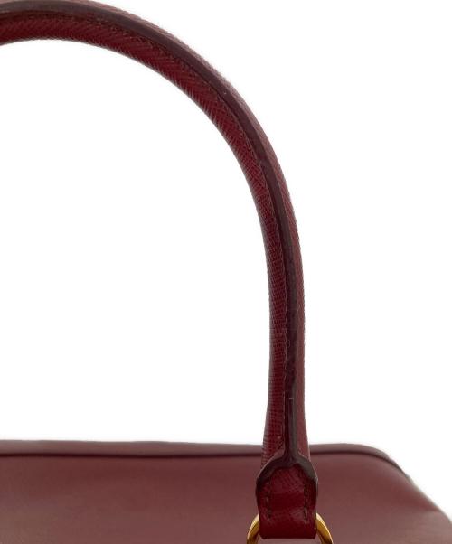 PRADA（プラダ）PRADA (プラダ) SAFFIANO LUX ハンドバッグ サフィアーノ ルクス レッドの古着・服飾アイテム