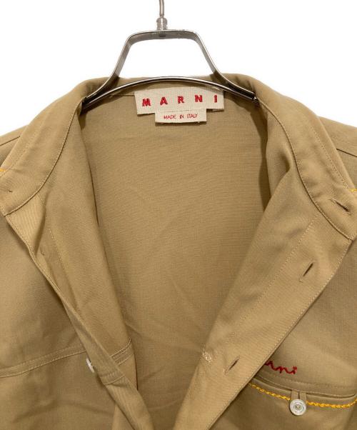 MARNI（マルニ）MARNI (マルニ) トロピカルウール ステッチワーク オーバーシャツ CUMU0265S7 ベージュ サイズ:48の古着・服飾アイテム