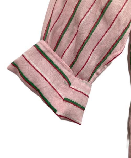 ne quittez pas（ヌキテパ）ne quittez pas (ヌキテパ) Cotton Voile Stripe Panel Dress コットン ボイル ストライプ パネル ドレス 010461WN4 ピンク サイズ:Mの古着・服飾アイテム