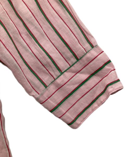 ne quittez pas（ヌキテパ）ne quittez pas (ヌキテパ) Cotton Voile Stripe Panel Dress コットン ボイル ストライプ パネル ドレス 010461WN4 ピンク サイズ:Mの古着・服飾アイテム