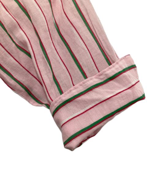 ne quittez pas（ヌキテパ）ne quittez pas (ヌキテパ) Cotton Voile Stripe Panel Dress コットン ボイル ストライプ パネル ドレス 010461WN4 ピンク サイズ:Mの古着・服飾アイテム
