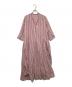 ne quittez pas（ヌキテパ）の古着「Cotton Voile Stripe Panel Dress コットン ボイル ストライプ パネル ドレス 010461WN4」｜ピンク