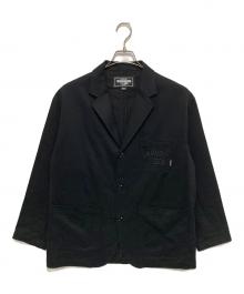NEIGHBORHOOD（ネイバーフッド）の古着「WIND AND SEA 3BUTTON JACKET　ウィンド・アンド・シー・スリー・ボタン・ジャケット　	231AQWSN-JKM01S」｜ブラック