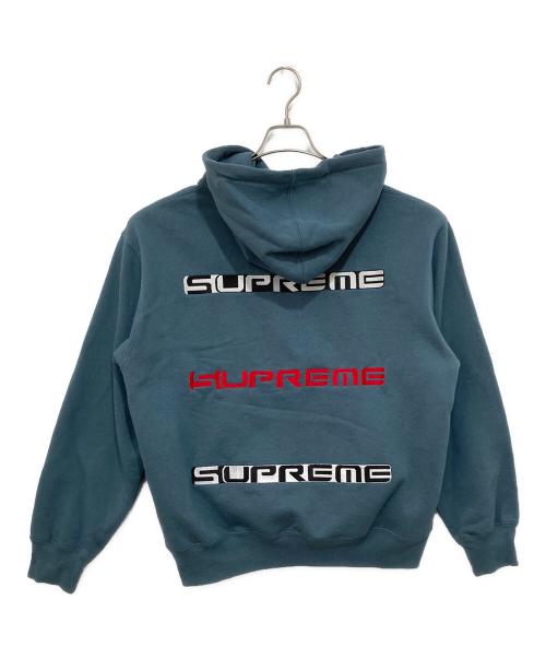 SUPREME（シュプリーム）Supreme (シュプリーム) AOI Stacked Hooded Sweatshirt エーオーアイ スタックド フーデッド スウェットシャツ ブルー サイズ:Mの古着・服飾アイテム