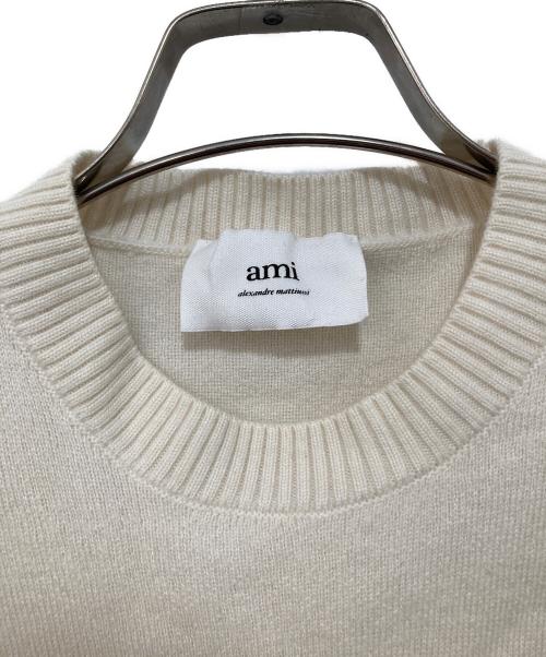 AMI Alexandre Mattiussi（アミアレクサンドルマテュッシ）AMI Alexandre Mattiussi (アミアレクサンドルマテュッシ) Ami de Coeur ハートロゴ セーター・ニット FKS001.001 ホワイト サイズ:Sの古着・服飾アイテム