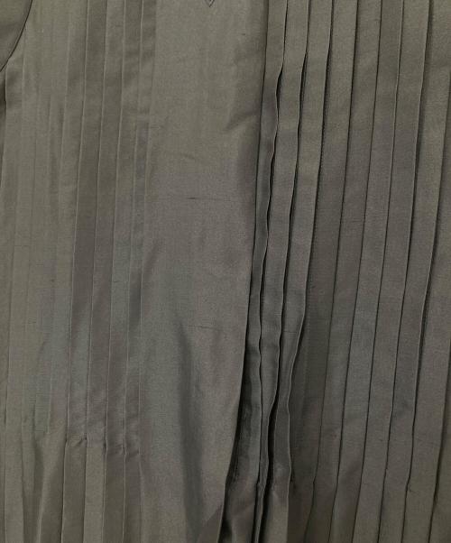 HERMES（エルメス）HERMES (エルメス) プリーツデザインシルクワンピース グレー サイズ:36の古着・服飾アイテム