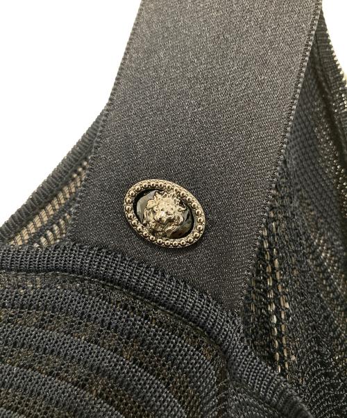 CHANEL（シャネル）CHANEL (シャネル) プリーツリボンワンピース　P37870K02521 ネイビー サイズ:38の古着・服飾アイテム