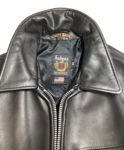 SCHOTT BROS.（ショットブロス）SCHOTT BROS. (ショットブロス) 103US TRUCKER LEATHER ジャケット　トラッカーレザージャケット　7209 ブラック サイズ:34の古着・服飾アイテム