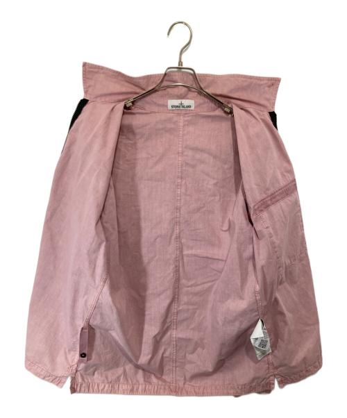 STONE ISLAND（ストーンアイランド）STONE ISLAND (ストーンアイランド) OLD EFFECT CANVAS OVERSHIRT　オールドエフェクトキャンバスオーバーシャツ　25SS　	7215114WN ピンク サイズ:Lの古着・服飾アイテム