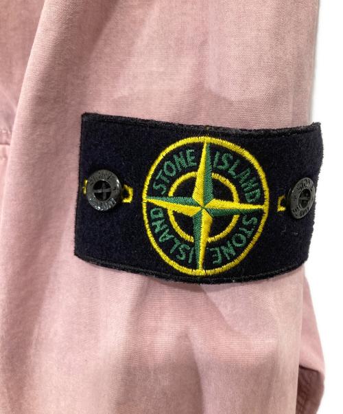 STONE ISLAND（ストーンアイランド）STONE ISLAND (ストーンアイランド) OLD EFFECT CANVAS OVERSHIRT　オールドエフェクトキャンバスオーバーシャツ　25SS　	7215114WN ピンク サイズ:Lの古着・服飾アイテム