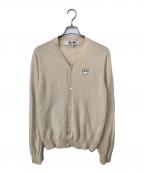 PLAY COMME des GARCONSプレイコムデギャルソン）の古着「ハートワッペンカーディガン AZ-N066」｜アイボリー