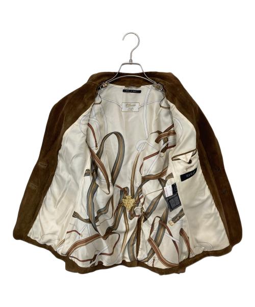 GUCCI（グッチ）GUCCI (グッチ) トムフォード期 スウェードジャケット テーラードジャケット ベージュ サイズ:４２の古着・服飾アイテム