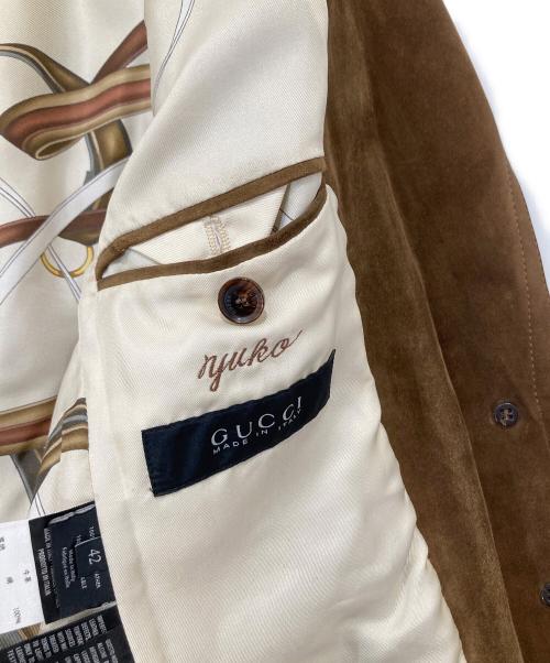 GUCCI（グッチ）GUCCI (グッチ) トムフォード期 スウェードジャケット テーラードジャケット ベージュ サイズ:４２の古着・服飾アイテム
