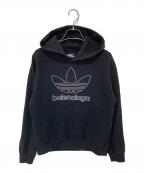 BALENCIAGA×adidasバレンシアガ×アディダス）の古着「Kids Black Hoodie with Logo プルオーバーパーカー」｜ブラック