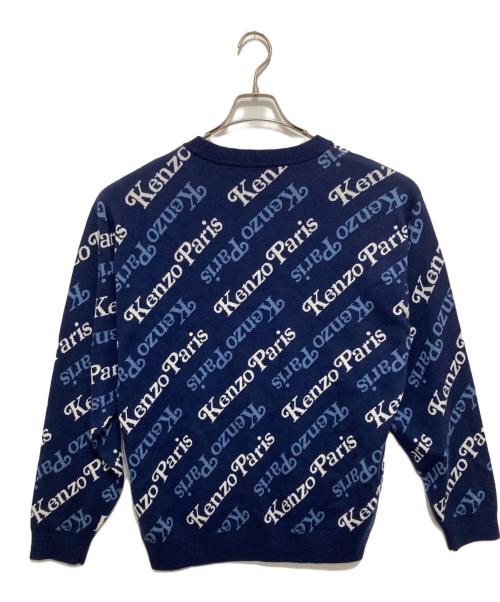 KENZO（ケンゾー）KENZO (ケンゾー) VERDY JUMPER CREW NECK KNIT ヴェルディ ジャンパー クルーネック ニット FE55PU4573CB ブルー サイズ:Lの古着・服飾アイテム