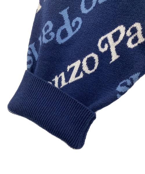 KENZO（ケンゾー）KENZO (ケンゾー) VERDY JUMPER CREW NECK KNIT ヴェルディ ジャンパー クルーネック ニット FE55PU4573CB ブルー サイズ:Lの古着・服飾アイテム
