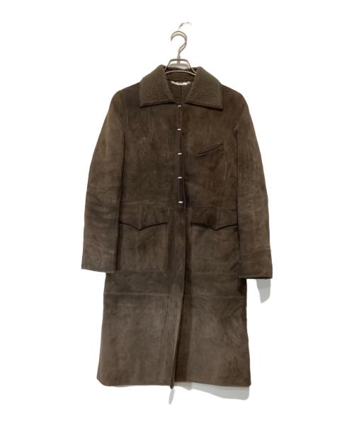 FENDI（フェンディ）FENDI (フェンディ) ムートンコート ブラウン サイズ:42の古着・服飾アイテム