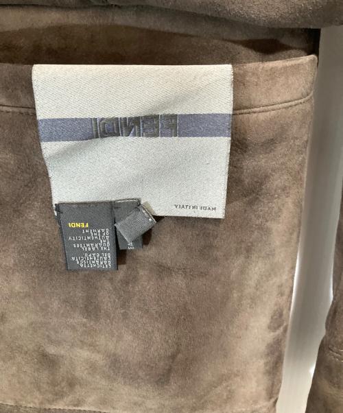 FENDI（フェンディ）FENDI (フェンディ) ムートンコート ブラウン サイズ:42の古着・服飾アイテム
