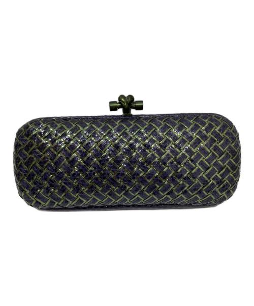 BOTTEGA VENETA（ボッテガベネタ）BOTTEGA VENETA (ボッテガベネタ) クラッチバッグ ネイビーの古着・服飾アイテム