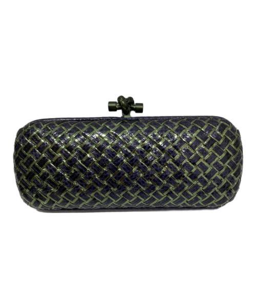 BOTTEGA VENETA（ボッテガベネタ）BOTTEGA VENETA (ボッテガベネタ) クラッチバッグ ネイビーの古着・服飾アイテム