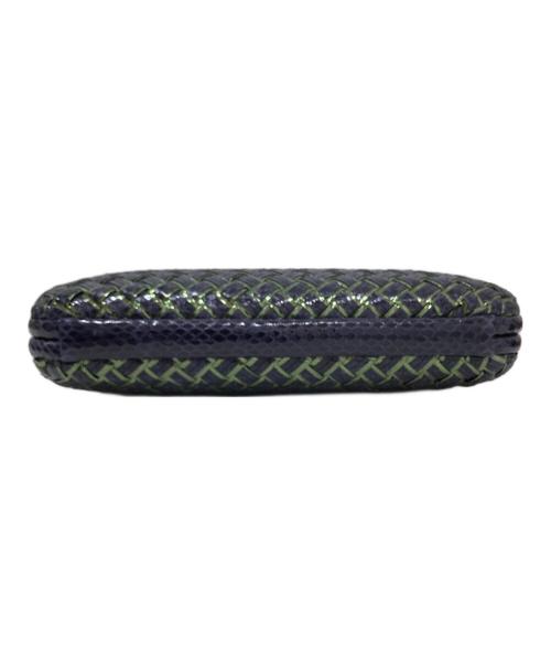 BOTTEGA VENETA（ボッテガベネタ）BOTTEGA VENETA (ボッテガベネタ) クラッチバッグ ネイビーの古着・服飾アイテム