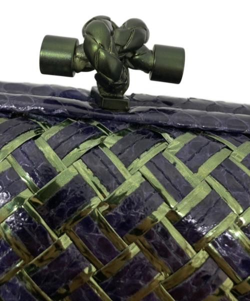 BOTTEGA VENETA（ボッテガベネタ）BOTTEGA VENETA (ボッテガベネタ) クラッチバッグ ネイビーの古着・服飾アイテム