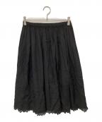 tricot COMME des GARCONSトリココムデギャルソン）の古着「キュプラプリーツスカート TC-S042 AD2008」｜ブラック