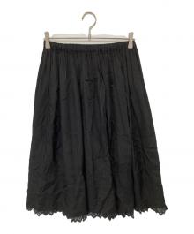 tricot COMME des GARCONS（トリココムデギャルソン）の古着「キュプラプリーツスカート TC-S042 AD2008」｜ブラック