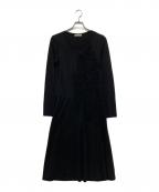 COMME des GARCONSコムデギャルソン）の古着「フリルカットソーワンピース」｜ブラック