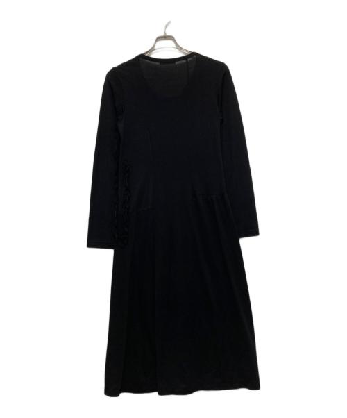 COMME des GARCONS（コムデギャルソン）COMME des GARCONS (コムデギャルソン) フリルカットソーワンピース ブラック サイズ:なしの古着・服飾アイテム