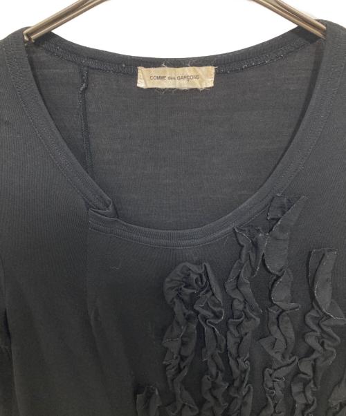 COMME des GARCONS（コムデギャルソン）COMME des GARCONS (コムデギャルソン) フリルカットソーワンピース ブラック サイズ:なしの古着・服飾アイテム