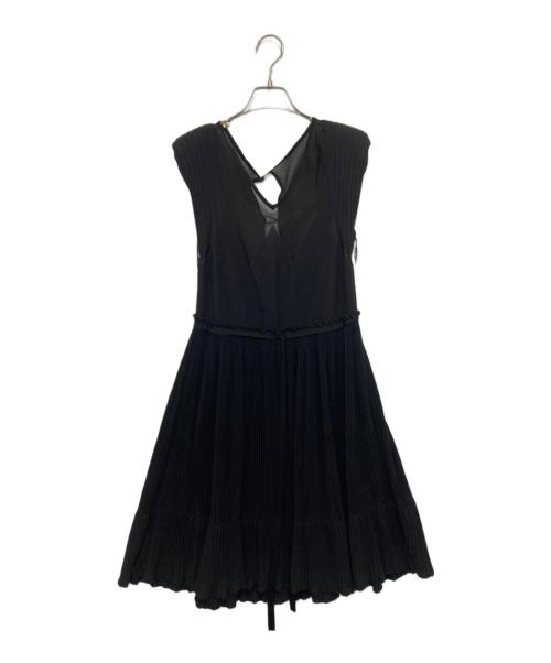 CHANEL（シャネル）CHANEL (シャネル) ココマークボタン ニット プリーツ ワンピース P43034K04335 ブラック サイズ:38の古着・服飾アイテム