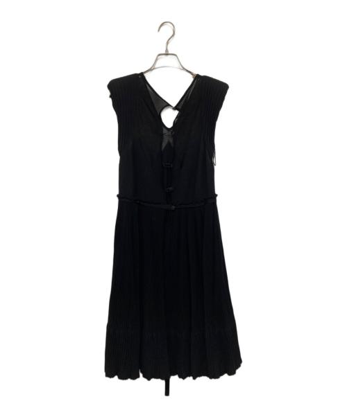 CHANEL（シャネル）CHANEL (シャネル) ココマークボタン ニット プリーツ ワンピース P43034K04335 ブラック サイズ:38の古着・服飾アイテム