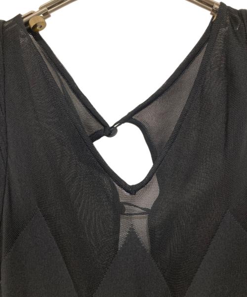 CHANEL（シャネル）CHANEL (シャネル) ココマークボタン ニット プリーツ ワンピース P43034K04335 ブラック サイズ:38の古着・服飾アイテム