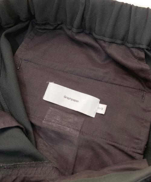 Graphpaper（グラフペーパー）Graphpaper (グラフペーパー) Scale Off Wool Wide Tapered Chef Pants スケール オフ ウール ワイド テーパード シェフ パンツ ブラックの古着・服飾アイテム