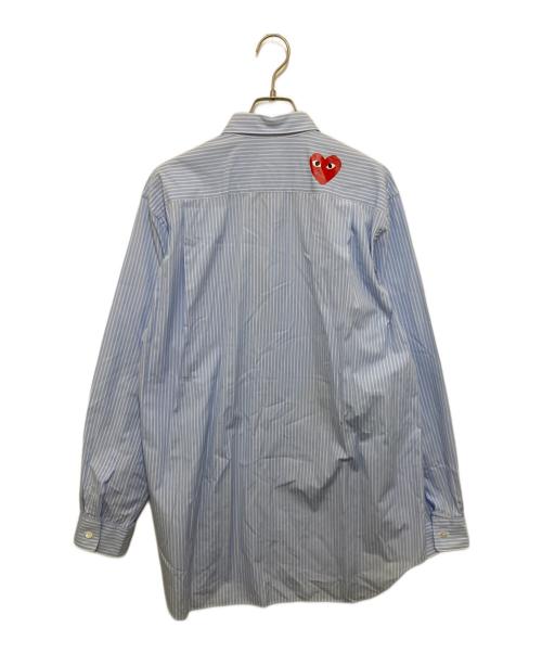 PLAY COMME des GARCONS（プレイコムデギャルソン）PLAY COMME des GARCONS The North Face X Play Blouse Stripe ザ ノース フェイス X プレイ ブラウス ストライプ AE-B202 スカイブルー サイズ:Lの古着・服飾アイテム