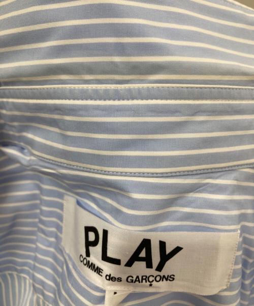 PLAY COMME des GARCONS（プレイコムデギャルソン）PLAY COMME des GARCONS The North Face X Play Blouse Stripe ザ ノース フェイス X プレイ ブラウス ストライプ AE-B202 スカイブルー サイズ:Lの古着・服飾アイテム