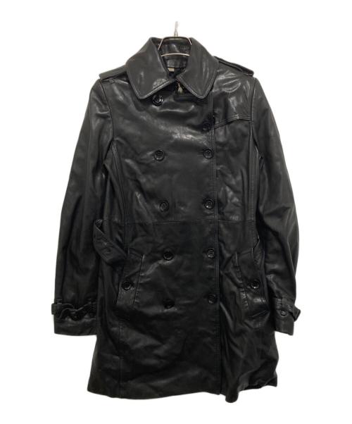BURBERRY BRIT（バーバリーブリット）BURBERRY BRIT (バーバリーブリット) ラムレザートレンチコート ブラック サイズ:38の古着・服飾アイテム