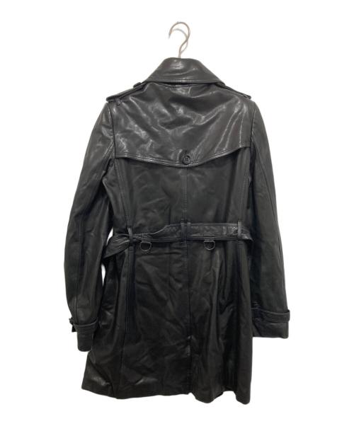 BURBERRY BRIT（バーバリーブリット）BURBERRY BRIT (バーバリーブリット) ラムレザートレンチコート ブラック サイズ:38の古着・服飾アイテム