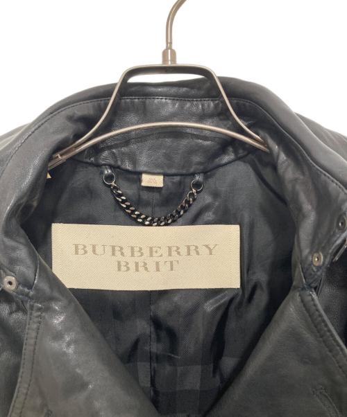 BURBERRY BRIT（バーバリーブリット）BURBERRY BRIT (バーバリーブリット) ラムレザートレンチコート ブラック サイズ:38の古着・服飾アイテム