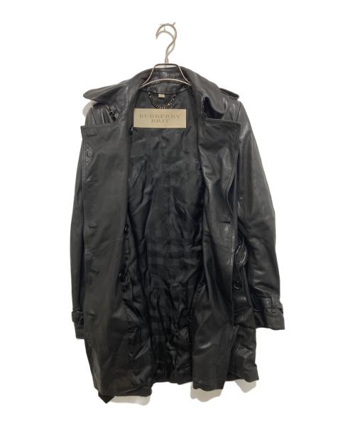 BURBERRY BRIT（バーバリーブリット）BURBERRY BRIT (バーバリーブリット) ラムレザートレンチコート ブラック サイズ:38の古着・服飾アイテム