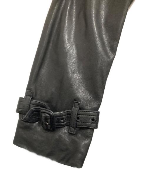 BURBERRY BRIT（バーバリーブリット）BURBERRY BRIT (バーバリーブリット) ラムレザートレンチコート ブラック サイズ:38の古着・服飾アイテム